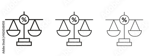 Economies of scale icon linear style sign for mobile concept and web design.