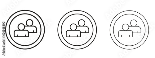 Demographics icon linear style sign for mobile concept and web design.