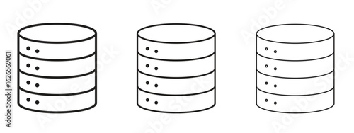 Cylinder database icon linear style sign for mobile concept and web design.