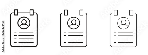 Curriculum icon linear style sign for mobile concept and web design.