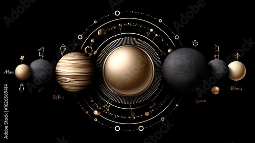 Abstract solar system artwork digital art cosmic environment modern aesthetics unique perspective cosmic interpretation