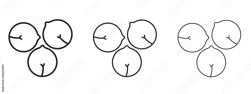 Fototapeta premium Chickpeas hummus icon linear style sign for mobile concept and web design.