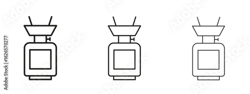 Camping gas icon linear style sign for mobile concept and web design.