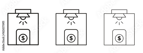 Business incubator icon linear style sign for mobile concept and web design.