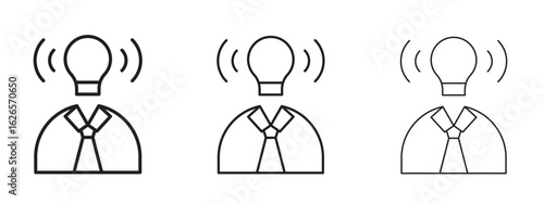 Brand awareness icon linear style sign for mobile concept and web design.