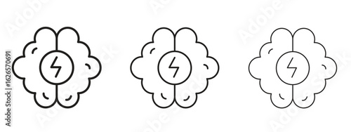 Brainstorm icon linear style sign for mobile concept and web design.