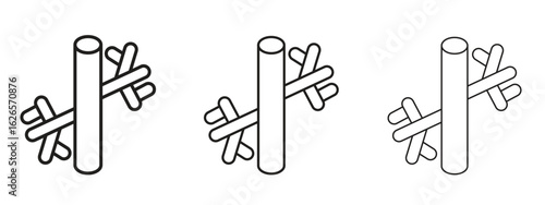 Blood vessel icon linear style sign for mobile concept and web design.