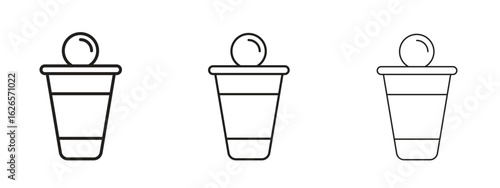 Beer pong icon linear style sign for mobile concept and web design.