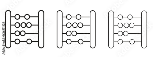 Abacus icon linear style sign for mobile concept and web design.