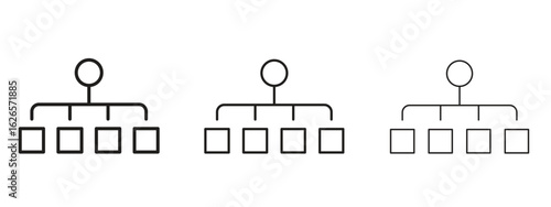 classification icon linear style sign for mobile concept and web design.
