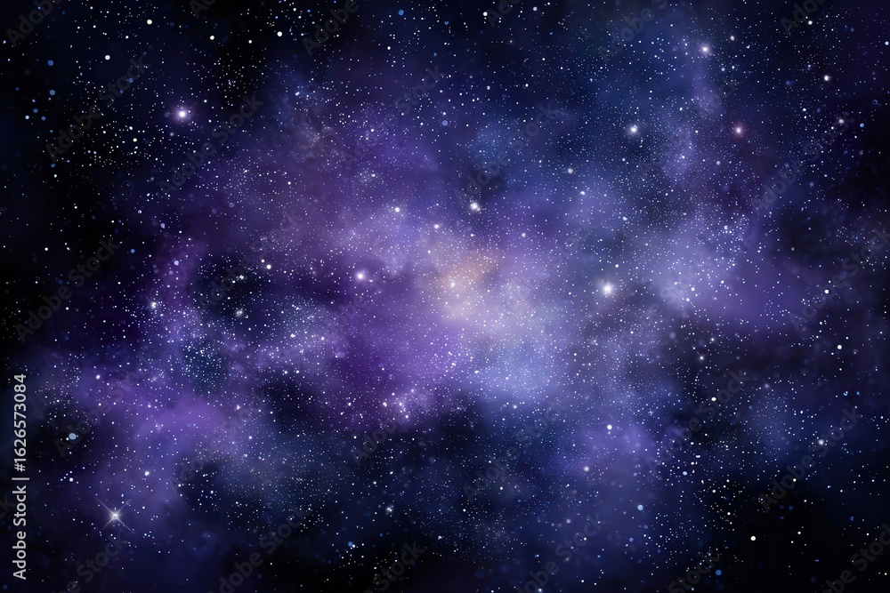 Fototapeta premium Vast Deep Space Nebula With Starry Cluster