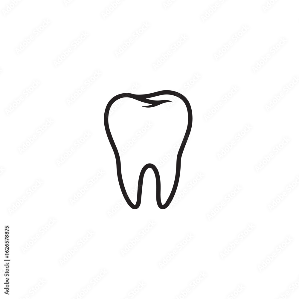 Illustration of a human tooth isolated on white background Illustration of a human tooth isolated on white background