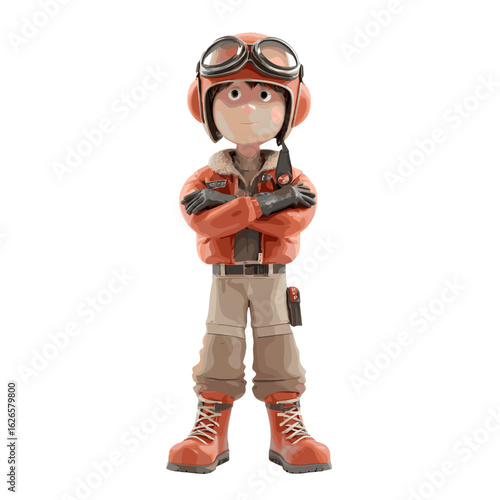 A young pilot with a confident expression.