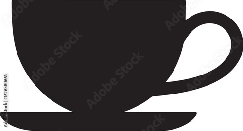 coffee cup and saucer silhouette art illustration design stock photos royalty free image premium quality