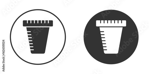 Urine test icon logo design illustration template. Solid Style