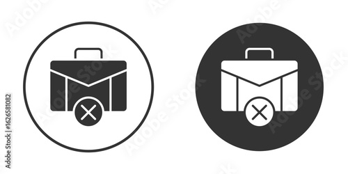 Unemployment icon logo design illustration template. Solid Style