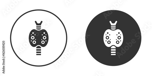 Thyroid icon logo design illustration template. Solid Style