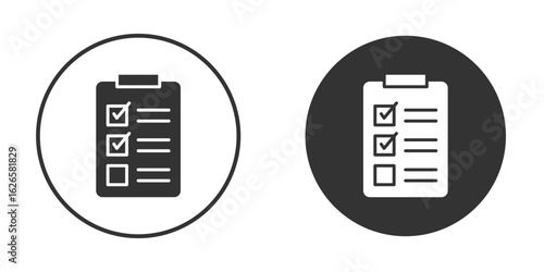 Survey icon logo design illustration template. Solid Style