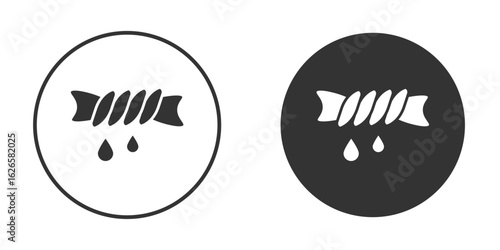 Squeeze icon logo design illustration template. Solid Style