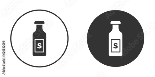 Solvent icon logo design illustration template. Solid Style