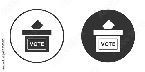 Referendum icon logo design illustration template. Solid Style