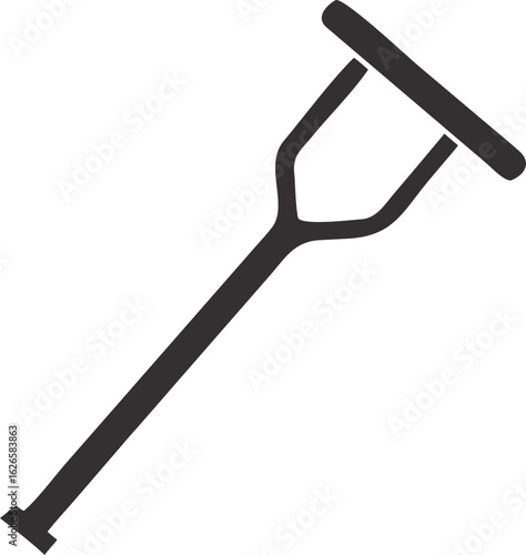 Medical crutch icon healthcare injury