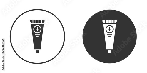 Ointment icon logo design illustration template. Solid Style