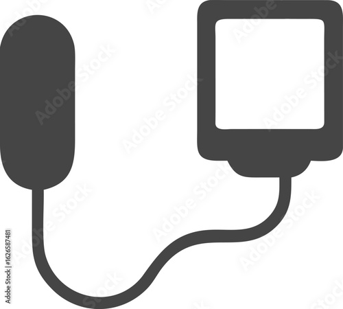 Silhouette of a blood pressure monitor sphygmomanometer