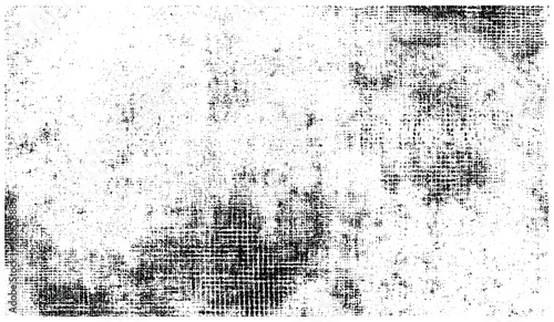 Rough abstract black and white distressed texture background with vintage grime, cracked concrete, splattered paint, chalk dust, damaged rubber surface, urban grit, faded stain