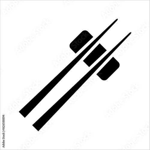 Chopstick Icon. Symbol isolated white background. vector illustration. color editable.
