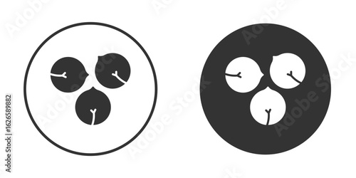 Chickpeas hummus icon logo design illustration template. Solid Style