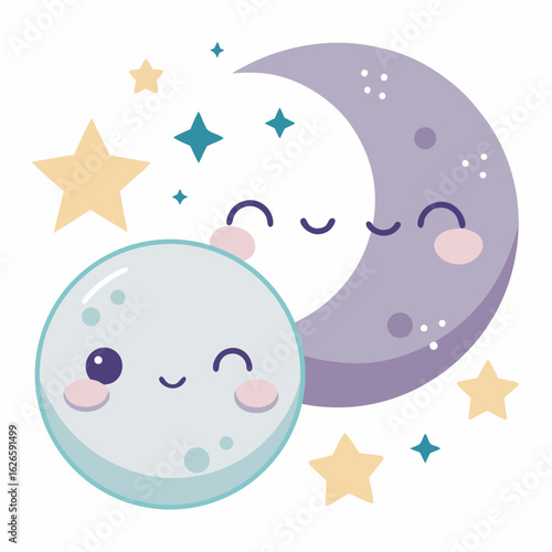 moon and stars
