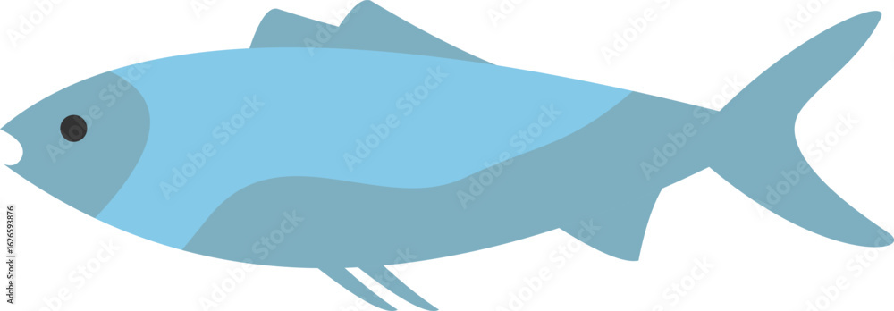 Naklejka premium Fish Flat Illustration