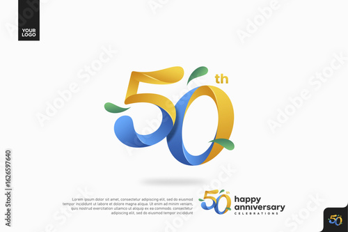 Number 50 logo icon design, 50th birthday logo number, anniversary 50