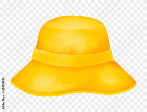 Watercolor yellow school hat with uniform theme vector.