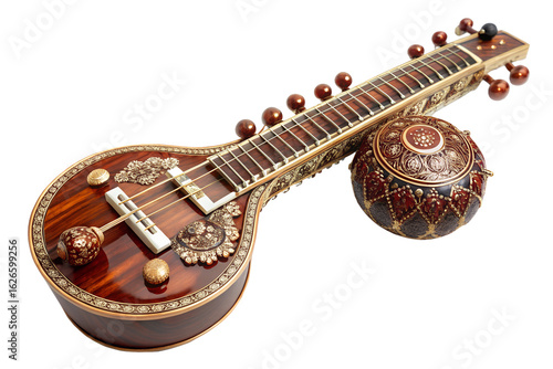 Obraz na płótnie Sitar isolated on transparent background