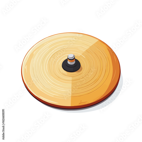Minimal flat vector of a Cymbal Bag, 2D icon-style illustration on white background