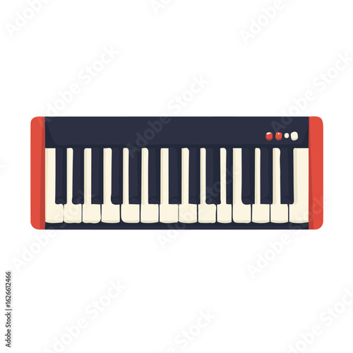 Minimal flat vector of a Keyboard Music Rest, 2D icon-style illustration on white background