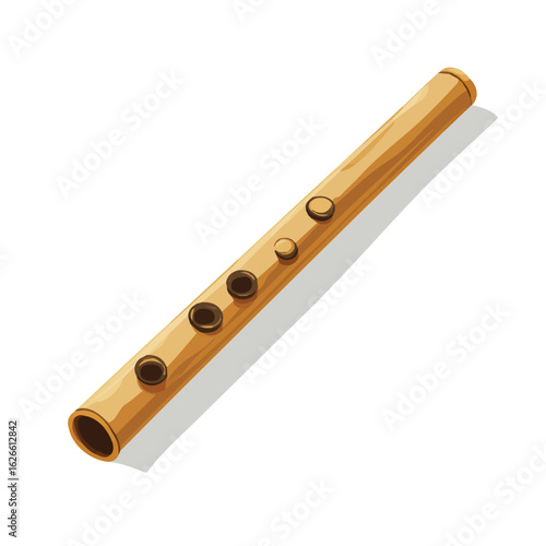 2D flat vector illustration of a Flute Headjoint Cork in icon style, isolated on white background