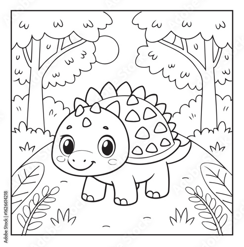 coloring book with funny cartoon animals
