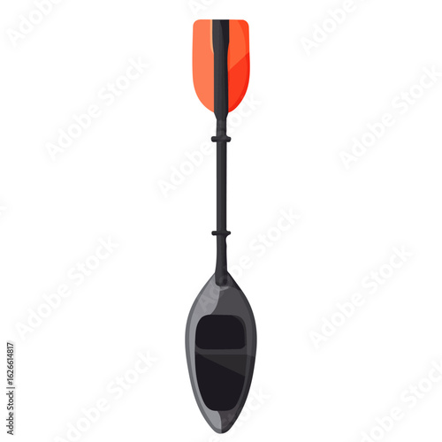 2D flat vector illustration of a Kayak Paddle in icon style, isolated on white background