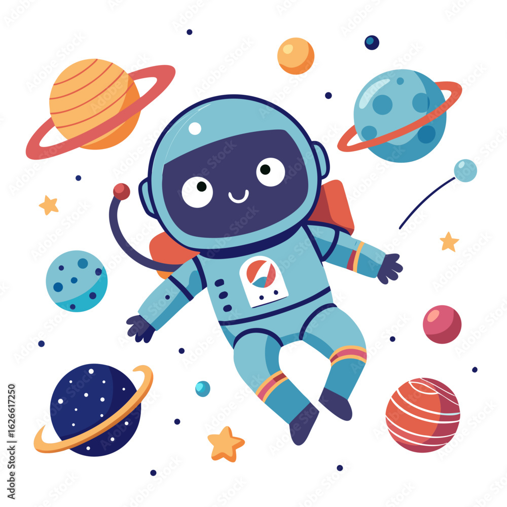 Naklejka premium Space Explorer Kid
