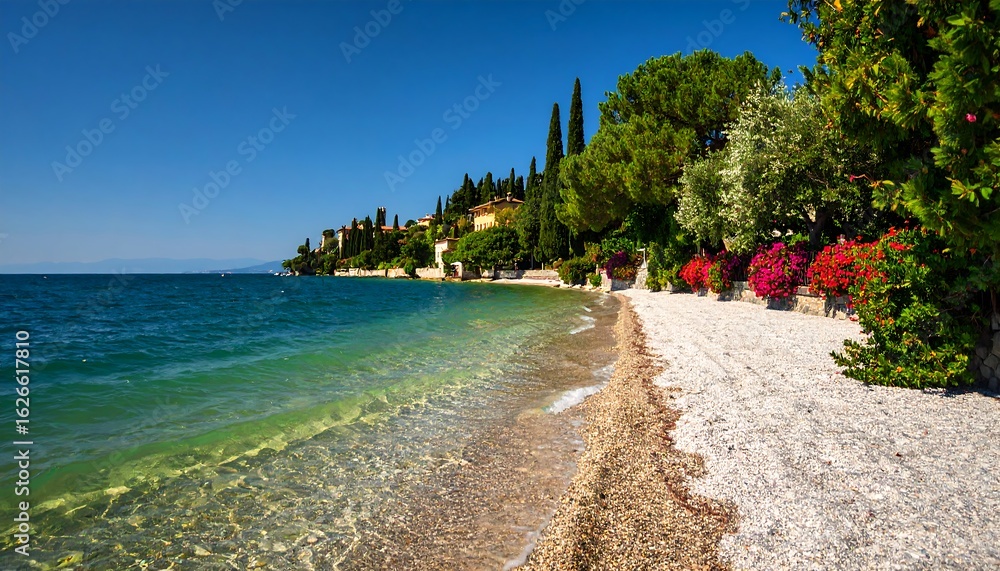 Naklejka premium Sunny Lakeside View