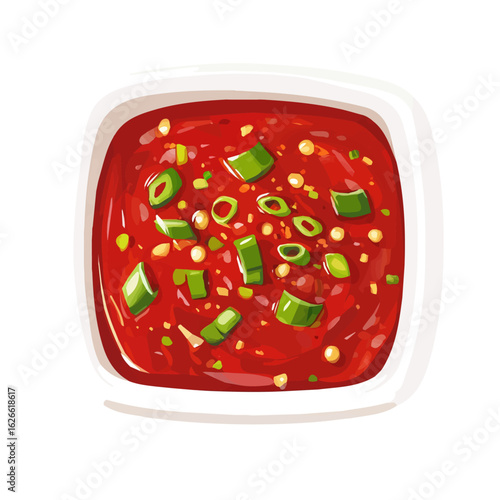 Minimal flat vector of a Sambal, 2D icon-style illustration on white background