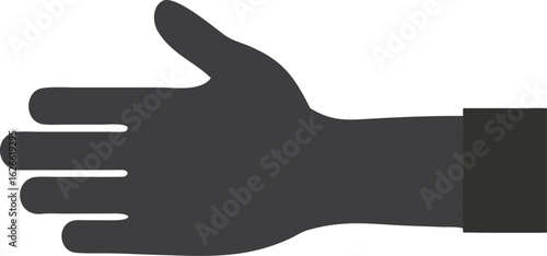 Dark gray thumbs up hand gesture icon symbol