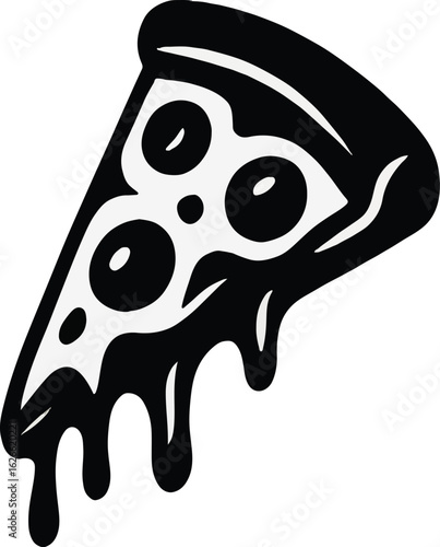black and white pizza