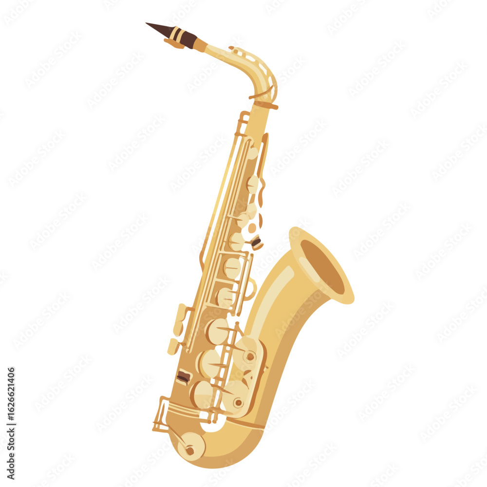 Naklejka premium 2D flat vector illustration of a Saxophone Neck Screw in icon style, isolated on white background