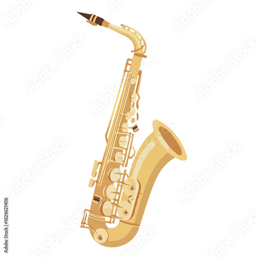 2D flat vector illustration of a Saxophone Neck Screw in icon style, isolated on white background