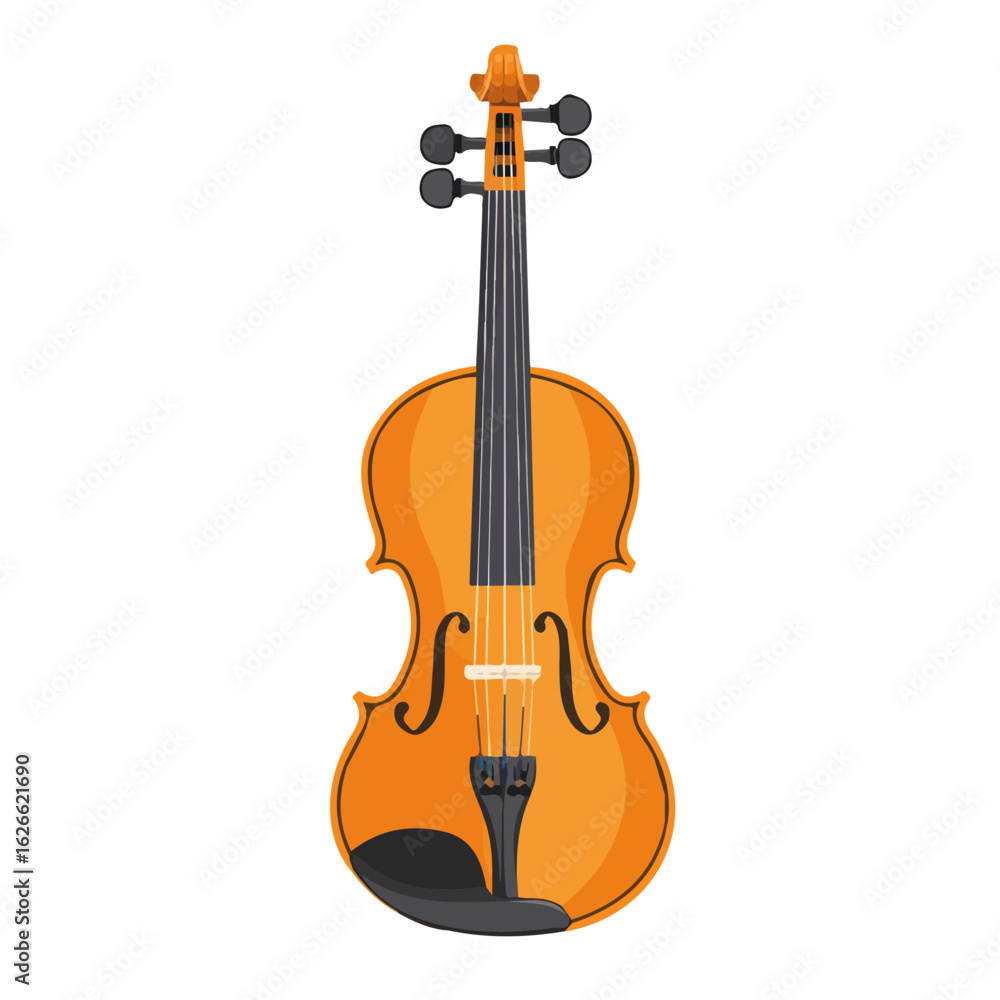 Fototapeta premium 2D flat vector illustration of a Violin Endpin in icon style, isolated on white background