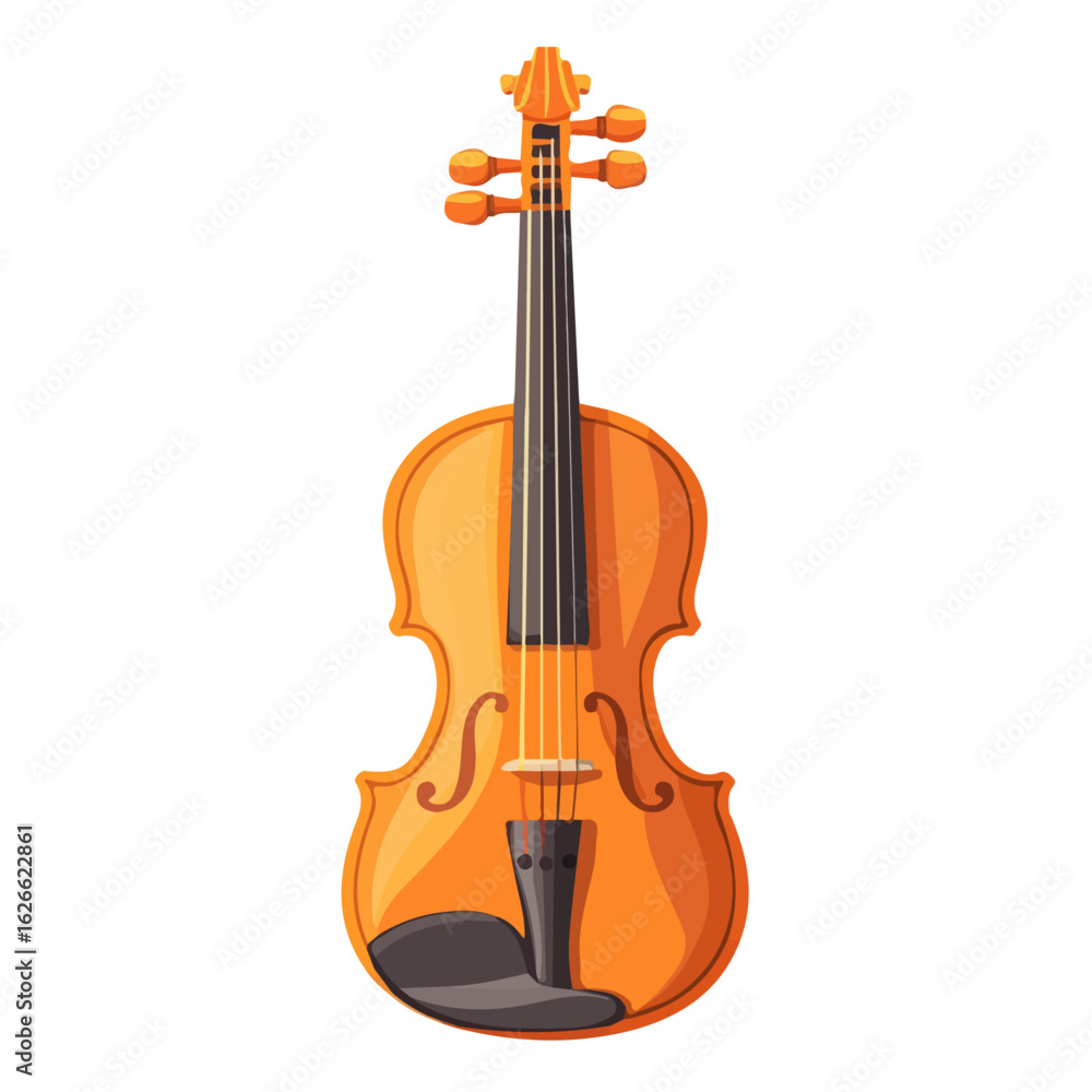 Fototapeta premium Minimal flat vector of a Violin Rosin, 2D icon-style illustration on white background
